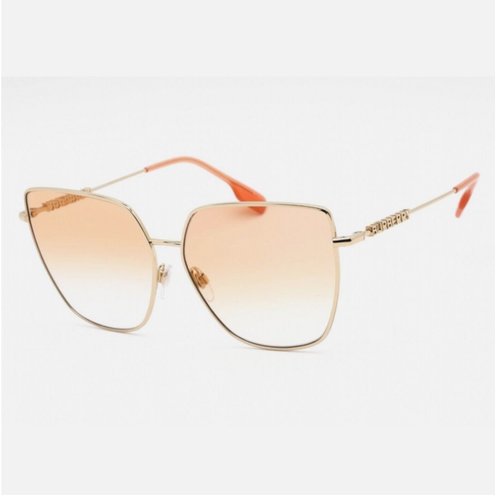 Burberry Gold Frame Sunglasses with Peach Gradient Lenses